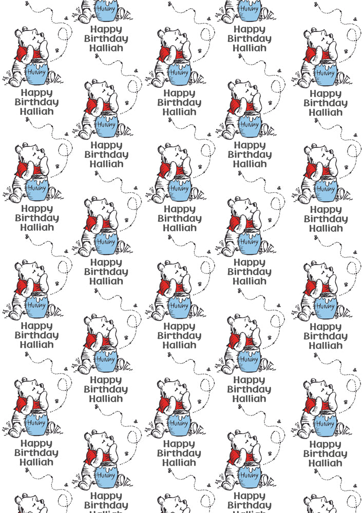 WINNIE THE POOH Personalised Wrapping Paper - Disney - D2