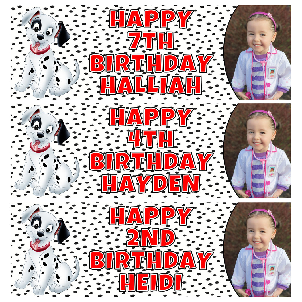 101 DALMATIANS Photo Personalised Birthday Banners - Disney