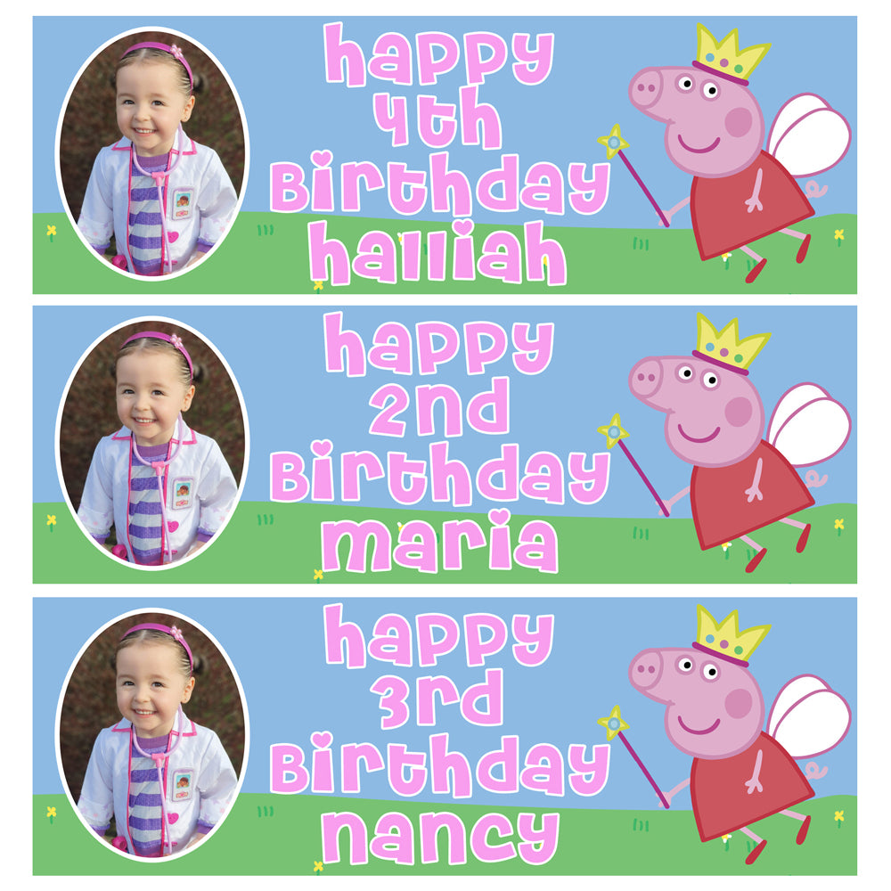 PEPPA PIG Photo Personalised Birthday Banners