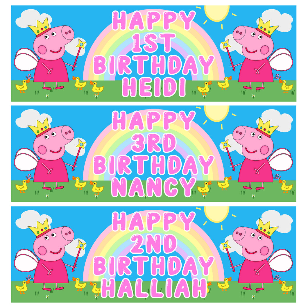 PEPPA PIG Personalised Birthday Banners