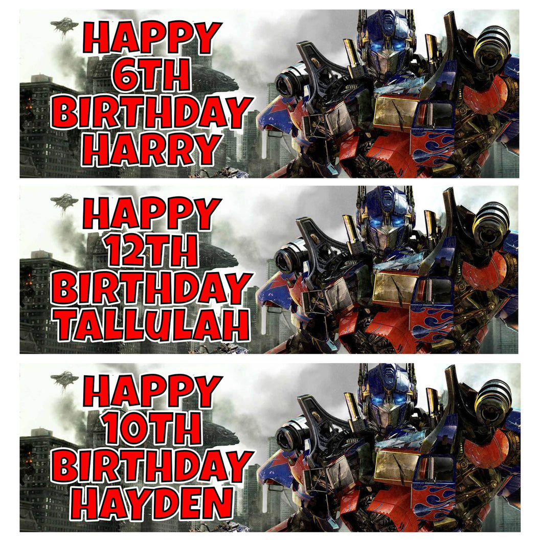 TRANSFORMERS Personalised Birthday Banners - Transformers Party Banners