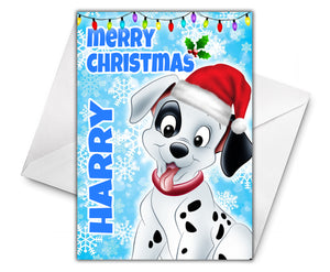 101 DALMATIANS Personalised Christmas Card - Disney