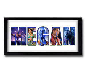 ALADDIN Personalised Name Print - Fully Framed - Disney - D3