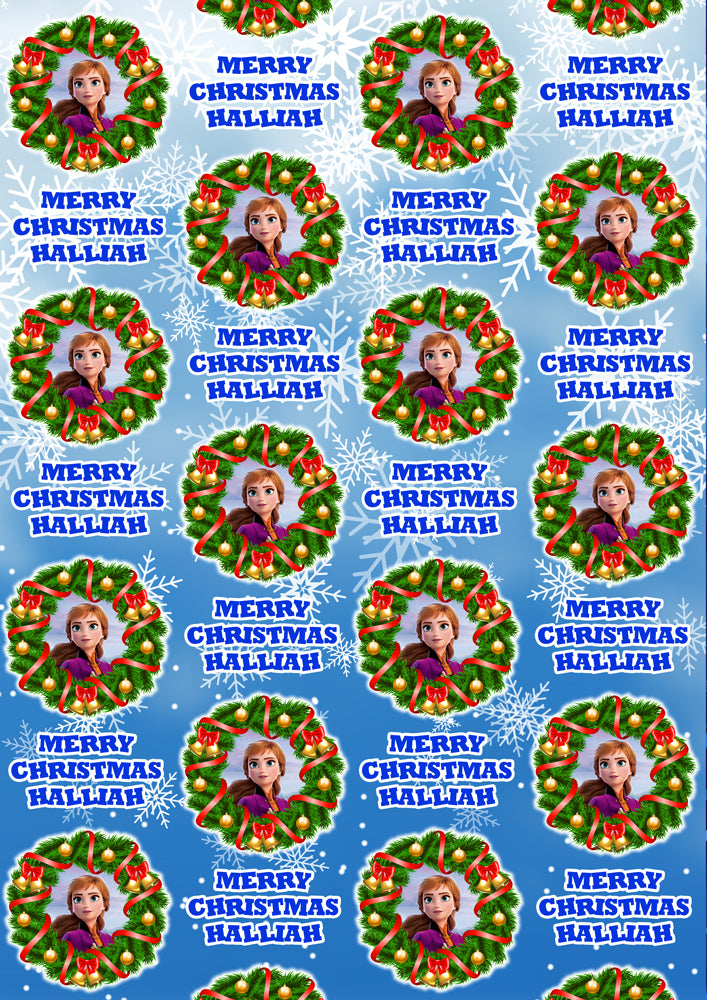 ANNA FROZEN Personalised Christmas Wrapping Paper - Disney