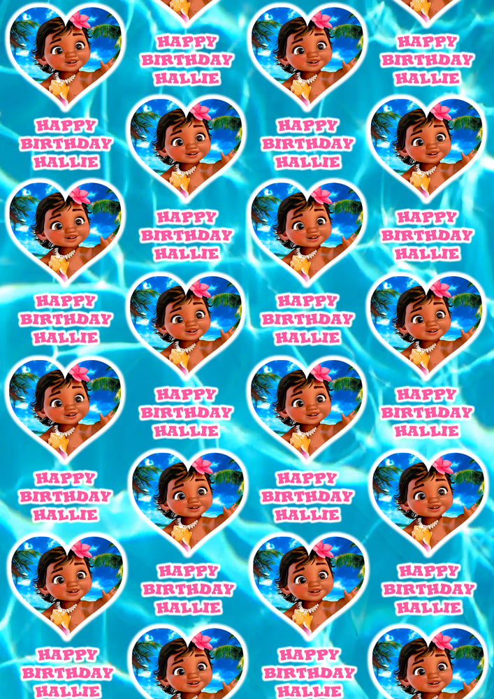 BABY MOANA Personalised Wrapping Paper - Disney D2