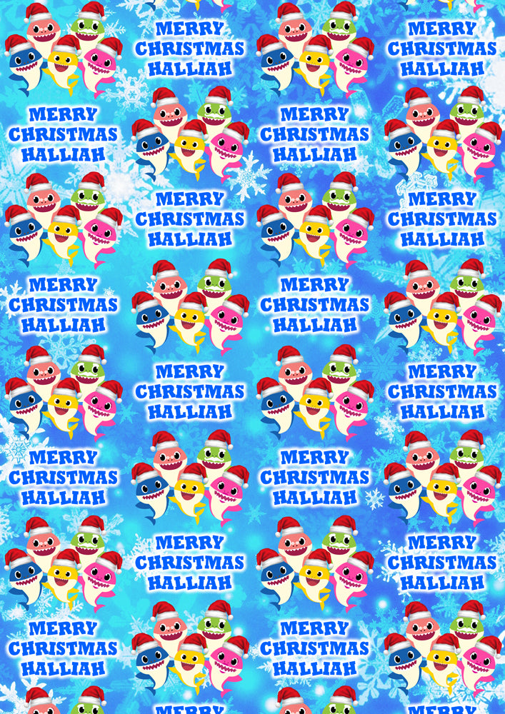 BABY SHARK Personalised Christmas Wrapping Paper - Disney