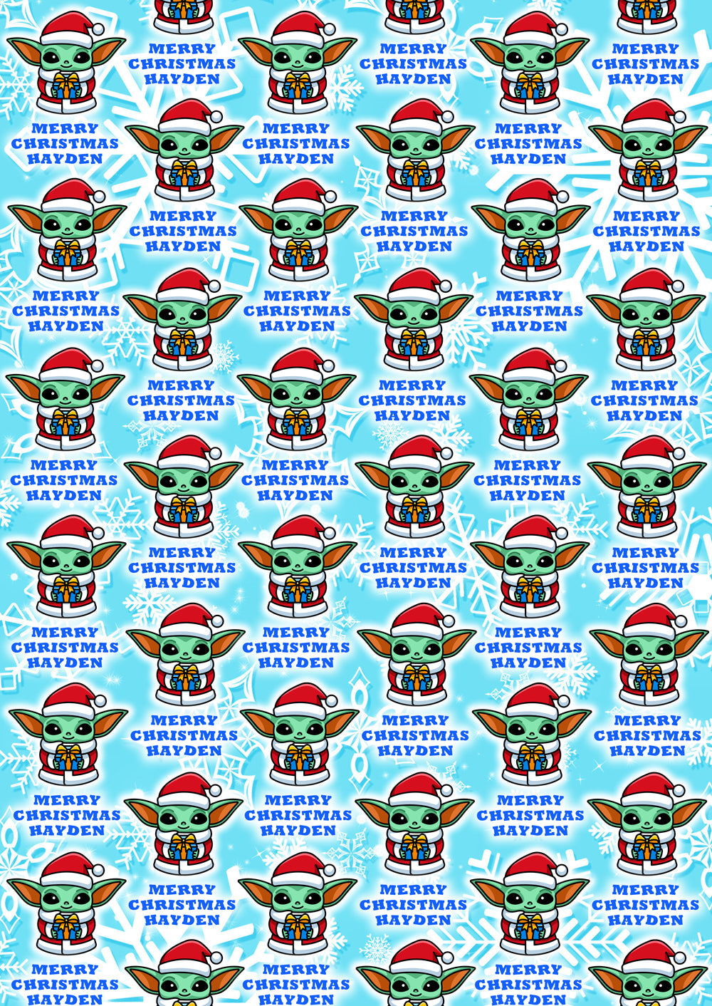 BABY YODA Personalised Christmas Wrapping Paper