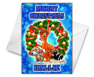 BAMBI Personalised Christmas Card - Disney - D2