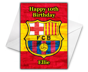 BARCELONA FC Personalised Birthday Card - D2