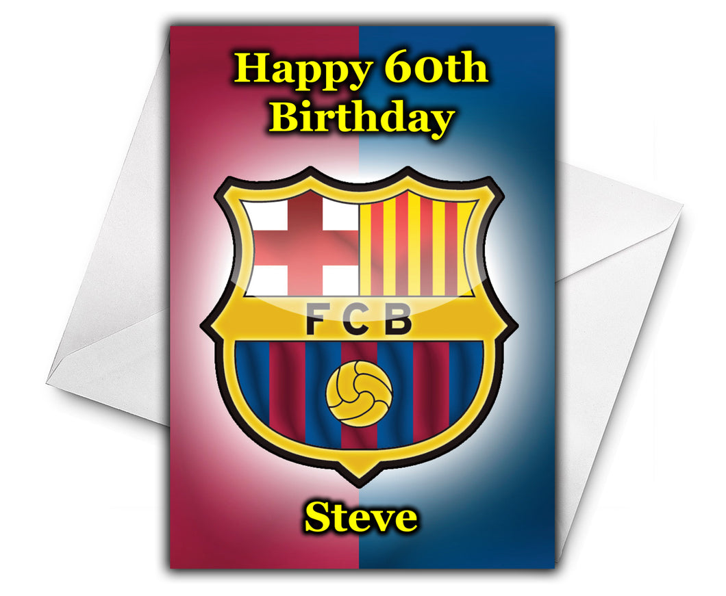 BARCELONA FC Personalised Birthday Card
