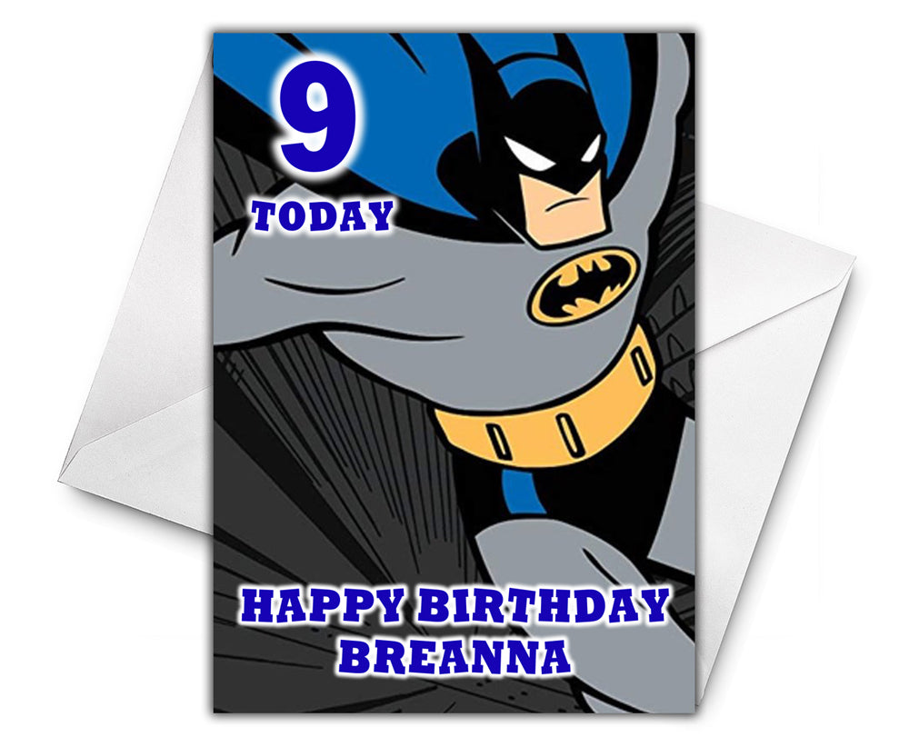 BATMAN ANIMATED Personalised Birthday Card - DC Comics