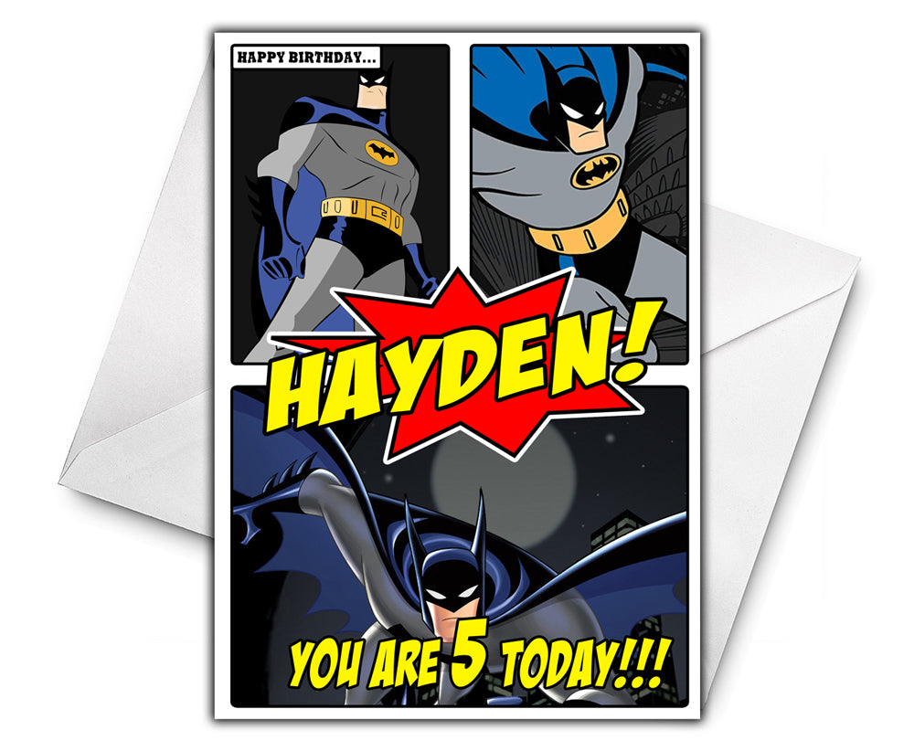 BATMAN COMIC Personalised Birthday Card - DC Comics
