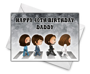 THE BEATLES Personalised Birthday Card - D2