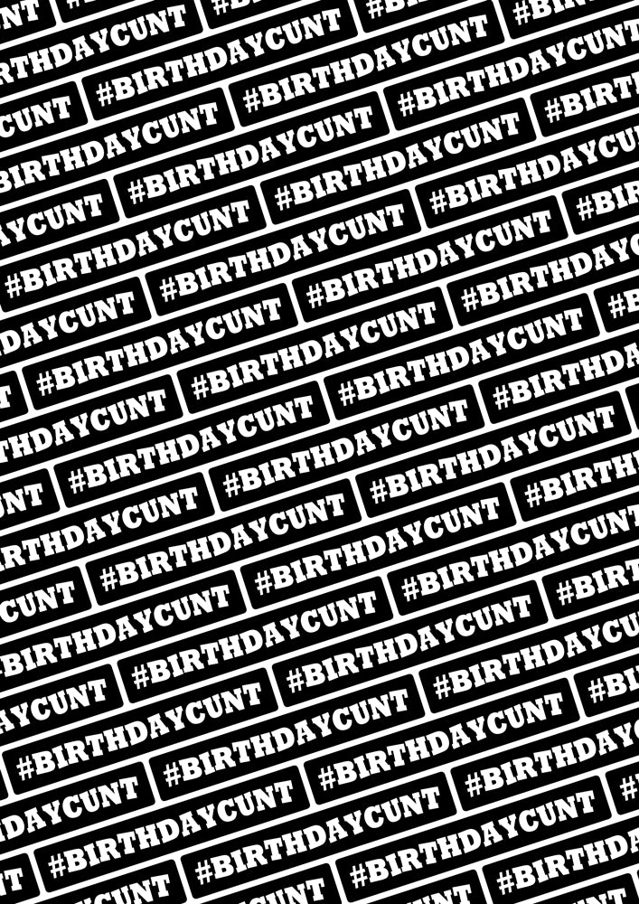 BIRTHDAY CUNT Personalised Wrapping Paper