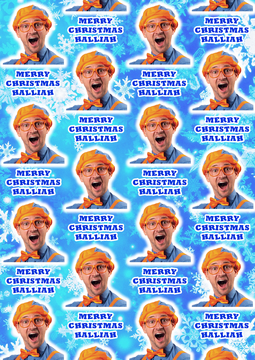 BLIPPI Personalised Christmas Wrapping Paper - Disney