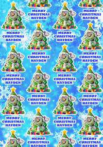 BUZZ TOY STORY Personalised Christmas Wrapping Paper - Disney