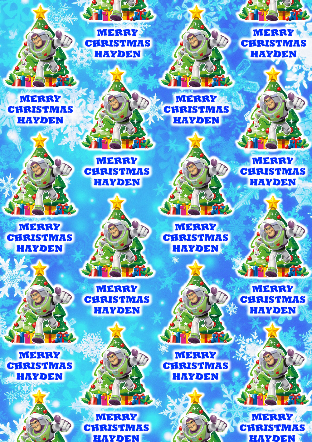 BUZZ TOY STORY Personalised Christmas Wrapping Paper - Disney