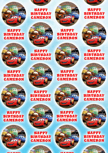DISNEY'S CARS Personalised Wrapping Paper - Disney D2