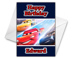 DISNEY'S CARS Personalised Birthday Card - Disney
