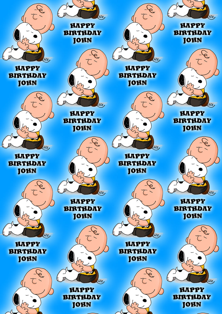 CHARLIE BROWN SNOOPY Personalised Wrapping Paper