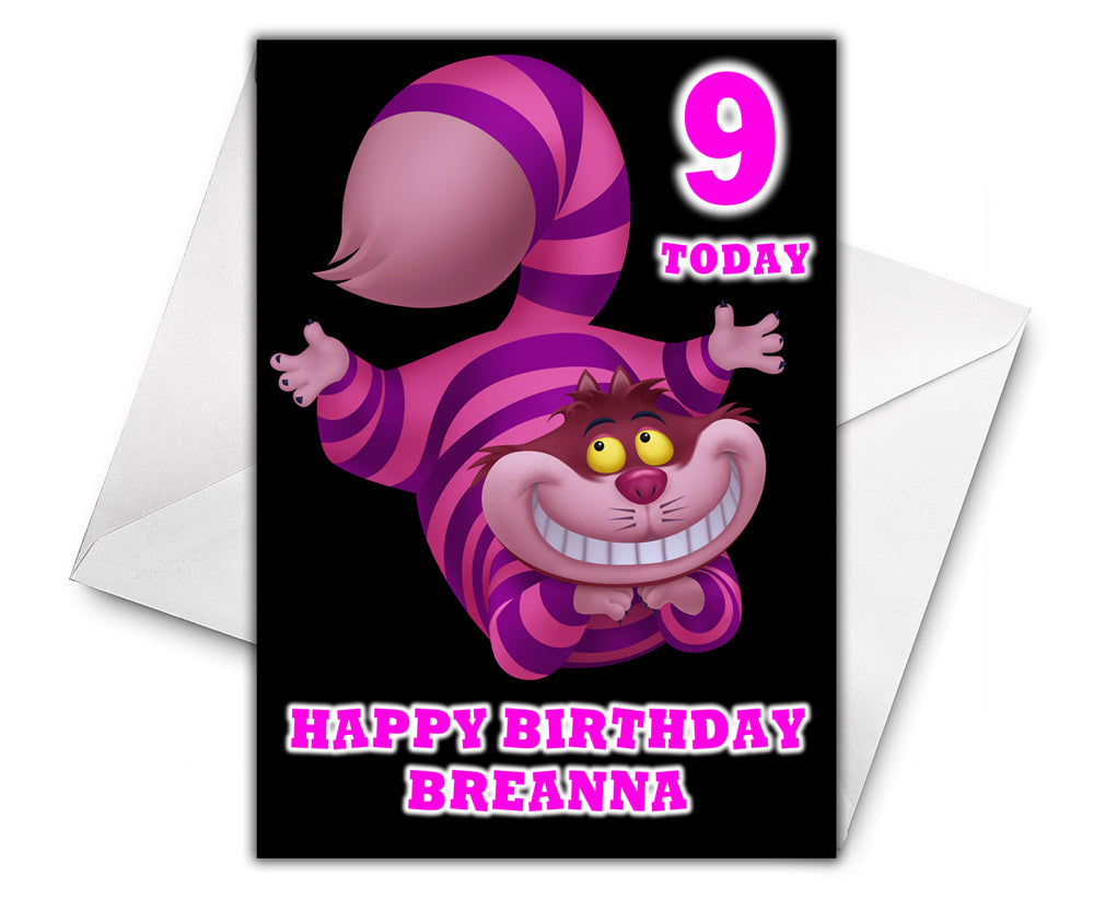 CHESHIRE CAT - Personalised Birthday Card - Disney