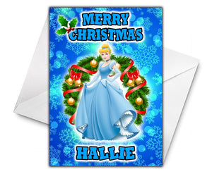 CINDERELLA Personalised Christmas Card D2 - Disney
