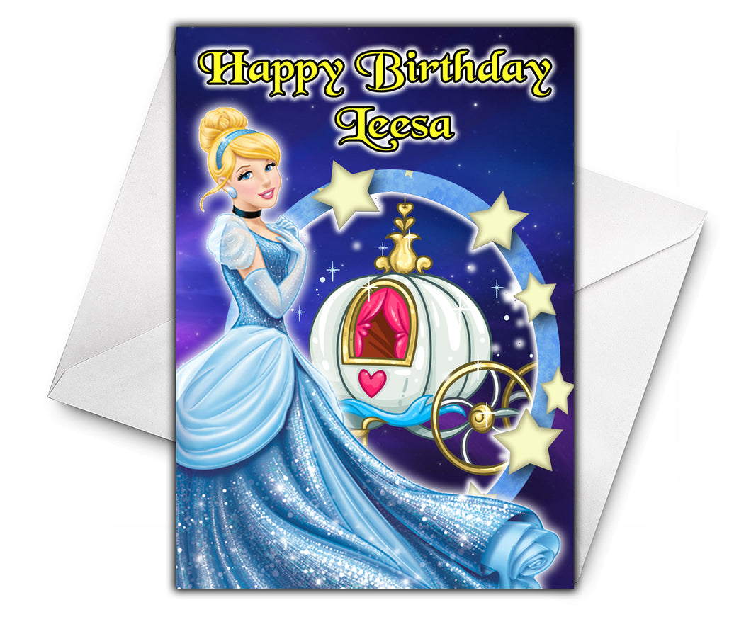 CINDERELLA Personalised Birthday Card - Disney