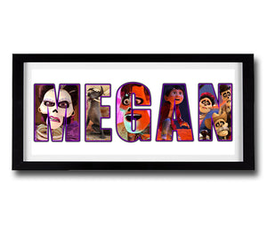COCO Personalised Name Print - Fully Framed - Disney