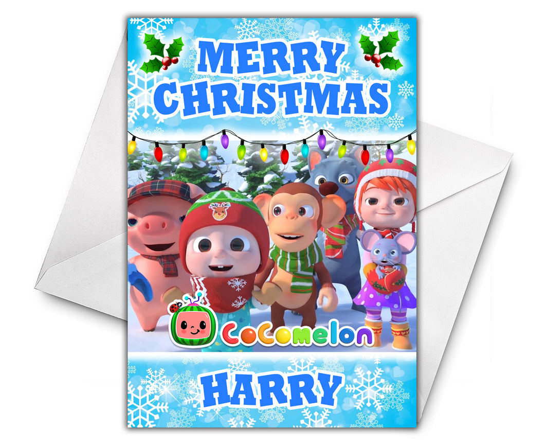 COCOMELON Personalised Christmas Card