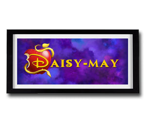 DESCENDANTS Personalised Name Print - Fully Framed - Disney - D2