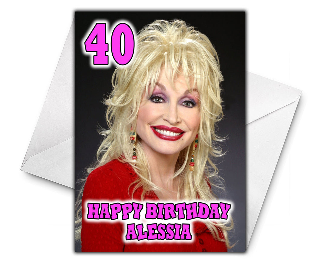 DOLLY PARTON Personalised Birthday Card