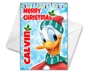 DONALD DUCK Personalised Christmas Card - Disney
