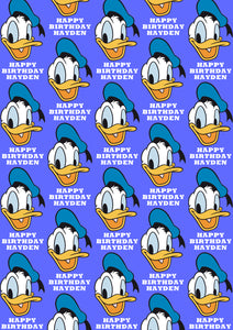 DONALD DUCK Personalised Wrapping Paper - Disney