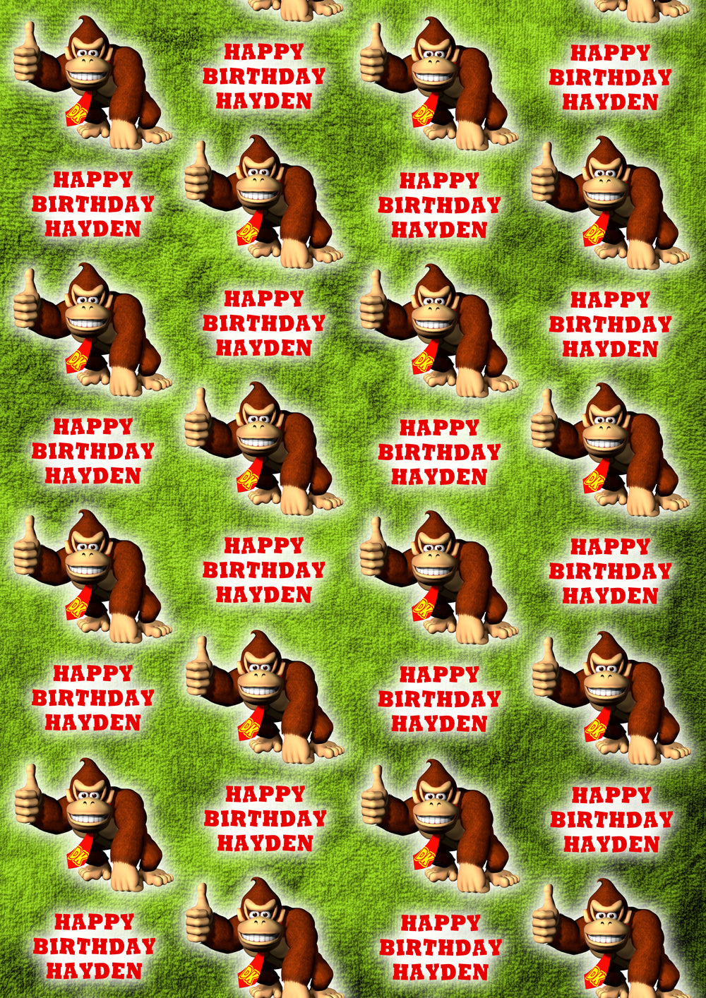 DONKEY KONG Personalised Wrapping Paper