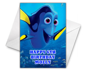 DORY FINDING NEMO Personalised Birthday Card - Disney