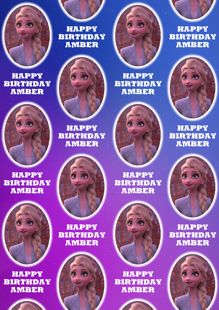 ELSA FROZEN Personalised Wrapping Paper - Disney