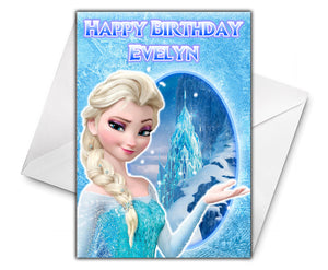 ELSA FROZEN Personalised Birthday Card - Disney