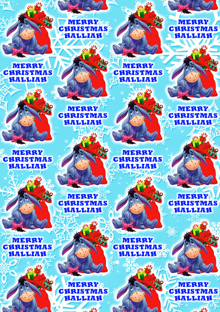 EEYORE Personalised Christmas Wrapping Paper - Disney