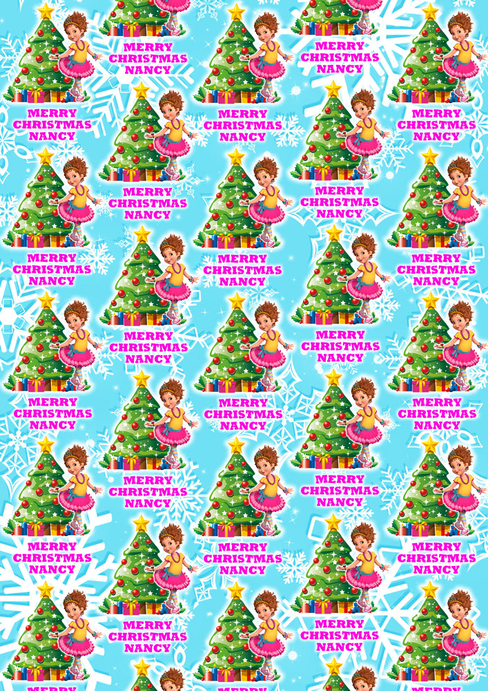 FANCY NANCY CLANCY Personalised Christmas Wrapping Paper - Disney