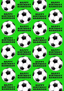 FOOTBALL Personalised Wrapping Paper