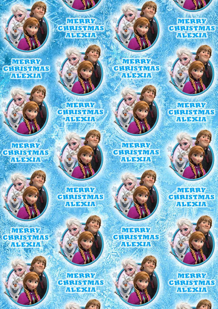 FROZEN Personalised Christmas Wrapping Paper - Disney