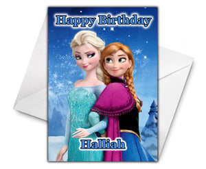 FROZEN Personalised Birthday Card - Disney