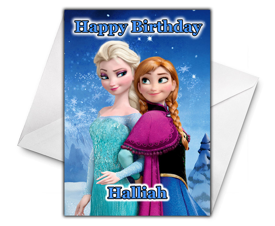 FROZEN Personalised Birthday Card - Disney