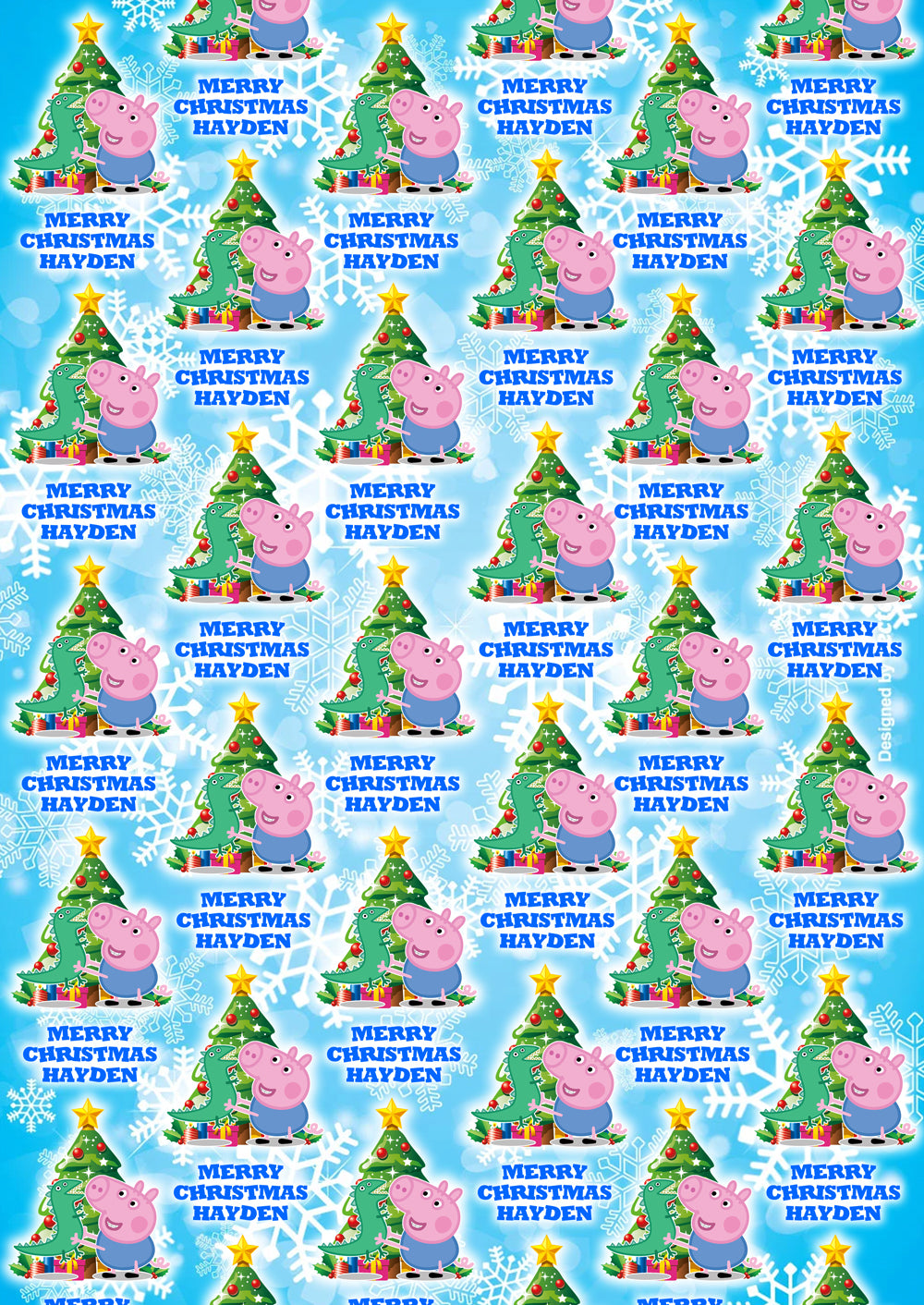 GEORGE PIG Personalised Christmas Wrapping Paper