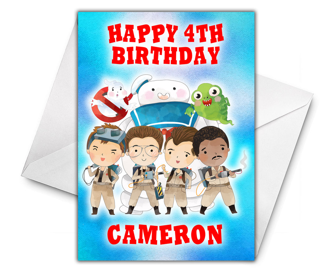 GHOSTBUSTERS Personalised Birthday Card - D2