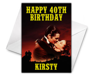 GONE WITH THE WIND Personalised Birthday Card