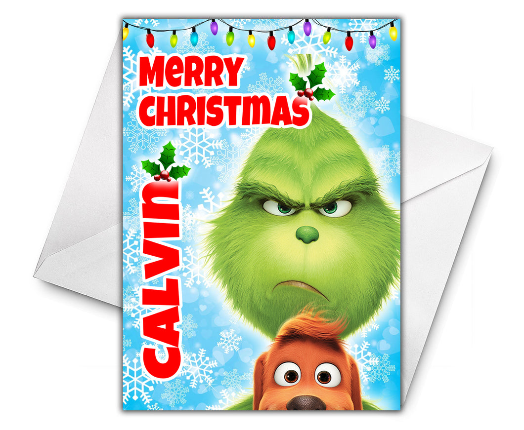 THE GRINCH Personalised Christmas Card