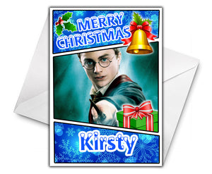 HARRY POTTER Personalised Christmas Card