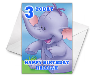 HEFFALUMP LUMPY Personalised Birthday Card - Disney