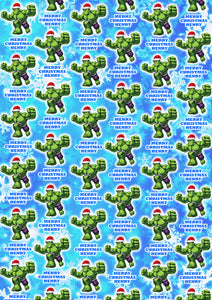 INCREDIBLE HULK Personalised Christmas Wrapping Paper D2